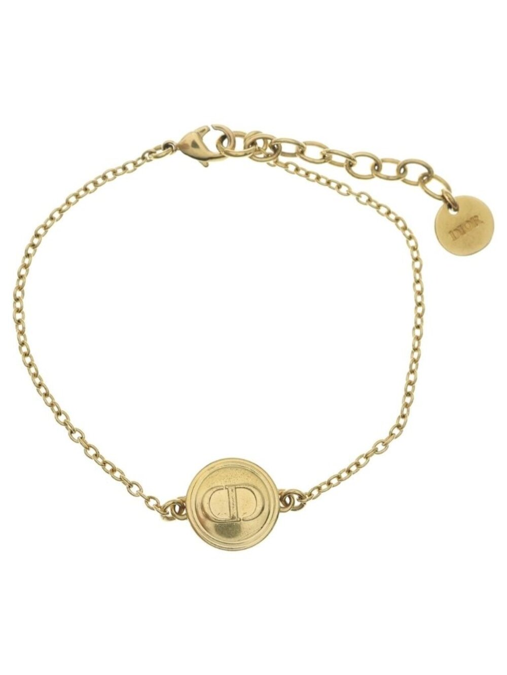 Dior CD Logo Round Chain Bracelet Gold